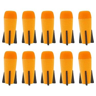 Imagem de BOROLA Lançador de foguete de espuma preenchida com mísseis, compatível com a série Nerf N-Strike Elite (laranja)