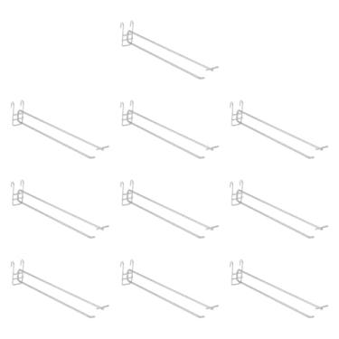 Imagem de Ioensy 10x Ganchos de Parede de Grade Organizadores de Parede Armazenamento de Metal Exibição de Roupas Painel de Grade de Ganchos para Supermercado Exibição, 30cm