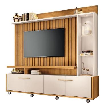 Imagem de Estante Home Theater Titan Cinamomo Off White - Hb Móveis