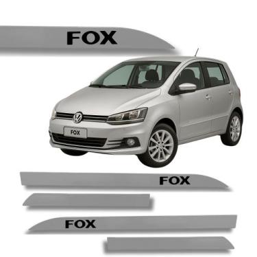 Imagem de Jogo Friso Lateral Fox Prata Sargas Ponta de Faca Grafia - Macall