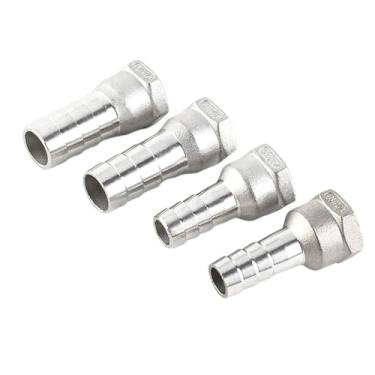 Imagem de Conector fêmea BSP de 1/8" 1/4" 3/8" 1/2" para mangueira, encaixe de tubo de aço inoxidável SS304, 6/8/10/12/14 mm, adaptador de acoplamento, farpa de 16 mm, M16x1,5
