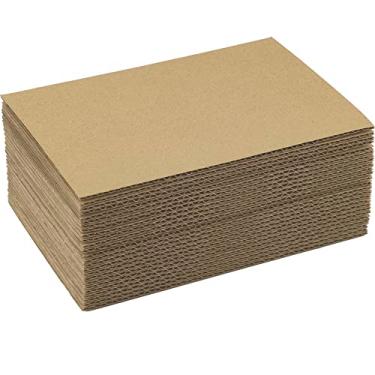 Imagem de MBC MAT BOARD CENTER Centro De Cartolina, Pacote Com 25 Folhas Papelão Marrom 5X7, 1/8" Espessura, Inserções Onduladas Planas Para Embalagem, Envio, Correspondência, Suporte, Cartão Arte E Artesanat