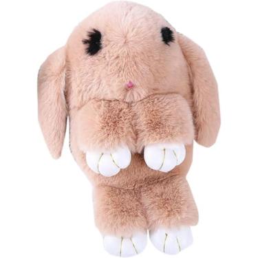 Imagem de Mochila De Pelúcia Bolsa Messenger Bag Mulheres Rabbit Chain Bolsa Celular Bolsa Meninas Pequena Bolsa De Ombro, Khaki