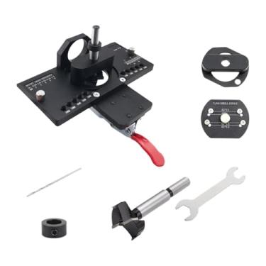 Imagem de Whtkoph Guia de Perfuração para Dobradiça de Porta Oculta, Localizador de Dobradiça de Liga de Alumínio de 35 Mm com Grampo Rápido, Ferramentas para Marcenari