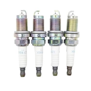 Imagem de 4 peças 12290-RBJ-003 Dual compatível para Iridium compatível para vela de ignição DILFR6F11G compatível para Insight Jazz Fit 1.3 2010 2011 Hybrid Civic IX 1.5 DILFR6F-11G