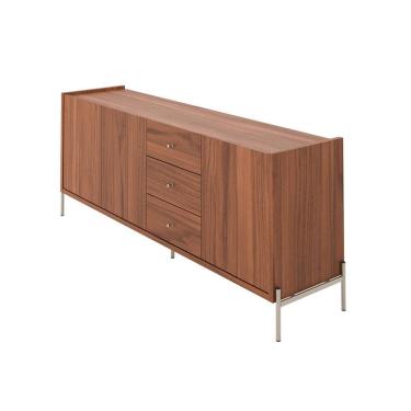 Imagem de Buffet Jasper 3 Portas 3 Gavetas Canela e Champanhe