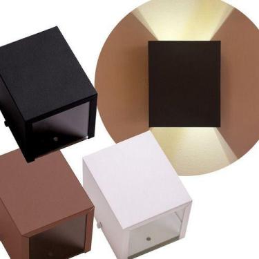 Imagem de Kit 6 Arandelas Efeito 2  Focos Parede Muro Externa Ar1210 - IDEALLUME