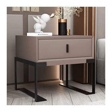 Imagem de Mesa de cabeceira móveis armazenamento quarto armário de cabeceira armazenamento mini armário de cabeceira com uma gaveta perna dourada/perna preta armário de cabeceira mesa lateral (pés de armário