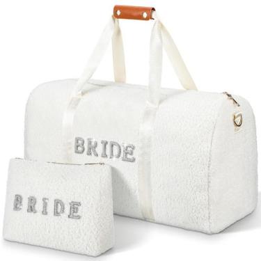 Imagem de Bolsa de viagem Cosblank Bride Wool Plush com compartimento para sapat