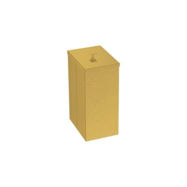 Imagem de Lixeira Tramontina Luz Slim Em Inox Com Acabamento Acetinado Gold 5,5 Litros