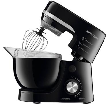 Imagem de Batedeira Planetária Mondial BP03B 12 Velocidades com Tigela 700W Preta 110v 220V