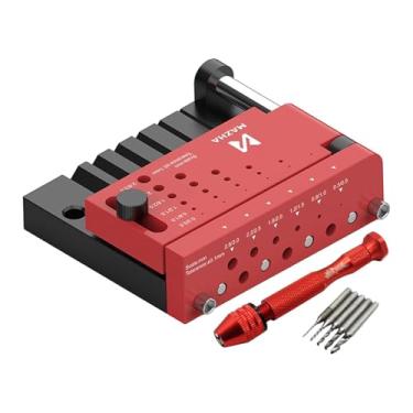 Imagem de Ｂｅｓｇａ Kit de gabarito de cavilha, posicionadores de punção, autocentragem de metal, alta precisão, guia de perfuração prático e resistente, localizador de