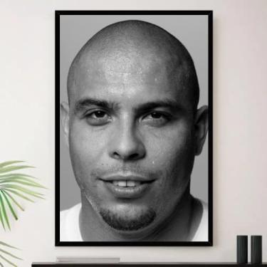Imagem de Genérico, Quadro Ronaldo R9 Preto E Branco Decorativo A3 35x45cm
