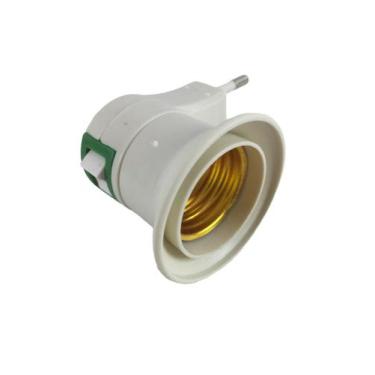 Imagem de Kit 2 Soquete E27 Bocal Lâmpada Tomada Botão Chave Liga Desliga - RIOM