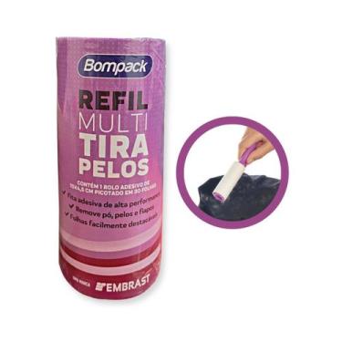 Imagem de Refil Rolo Multi Tira Pelos 30 Adesivos De Roupas Reutilizável - Bompa