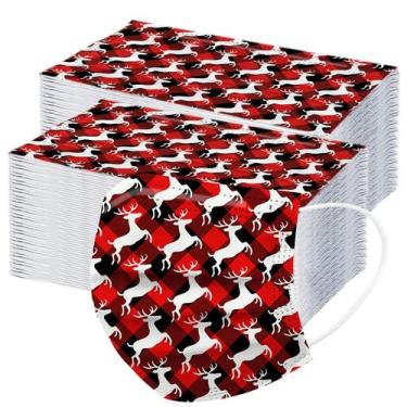 Imagem de 100pc adulto Natal impresso máscara descartável máscara facial industr