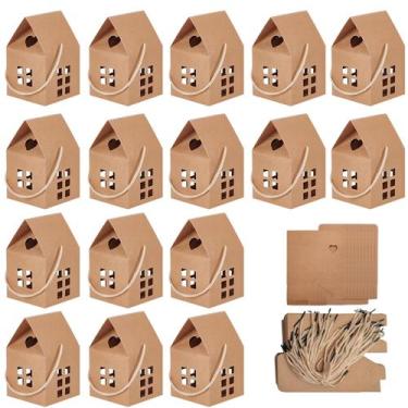 Imagem de Caixas de presente GeryvTee House 8x8x7,5 cm, papel kraft, 36 unidades