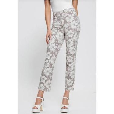 Imagem de Calça Sarja Reta Flower Bege-Feminino