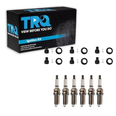 Imagem de TRQ Conjunto de botas de bobina de ignição e vela de irídio para Buick Cadillac Chevy GM