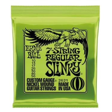 Imagem de Encordoamento Ernie Ball 010 Para Guitarra 7 CORDAS 010-056 Regular Sl