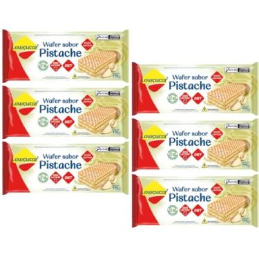 Imagem de Wafer Lowçucar Zero Açucares Sabor Pistache 115G - Kit com 6 Unidades