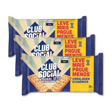 Imagem de Biscoito Club Social Integral Kit 3 packs de Bolachas 288g