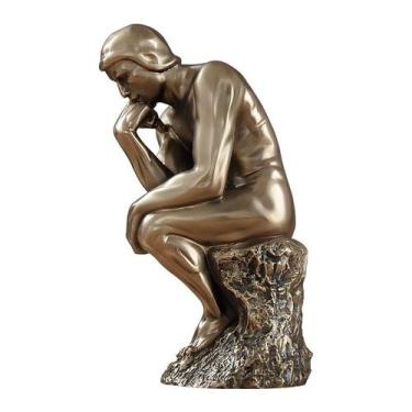 Imagem de Sculpture Thinker Bronze 8x10x20cm Estilo clássico - yiweisai