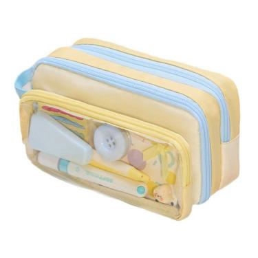 Imagem de Estojo de lápis transparente de grande capacidade removível