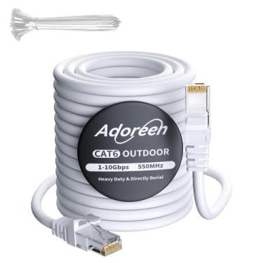 Imagem de Cabo Ethernet Adoreen Cat 6 Outdoor 250 pés branco com garantia de 2 a