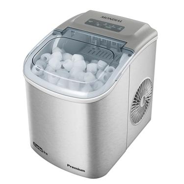 Imagem de Máquina de Gelo Turbo Mondial Ice Premium MG-12-GI Cinza - 127V