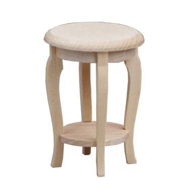 Imagem de Mobiliário de casa de bonecas em miniatura, banco de madeira para plantas 1:12