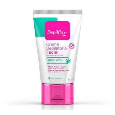 Imagem de Creme Depilatório Facial com Aloe Vera Depilflax Indolor 50g