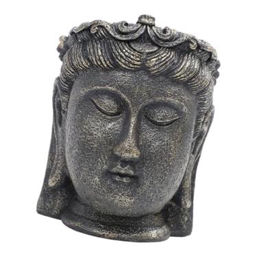 Imagem de Generic Vaso de plantas em formato de cabeça de Buda com furo de drenagem, ideal para cozinha, sala de chá, e áreas externas, 8 Cm X 9.2 Cm X 11.4 Cm
