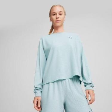 Imagem de Moletom Puma Unwind Pullover Feminino Azul-Feminino