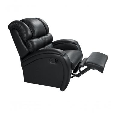 Imagem de Poltrona Cadeira Reclinável Imperial Zero Wall Massageadora Com Balanço E Giro Corano Império Estofados Preto