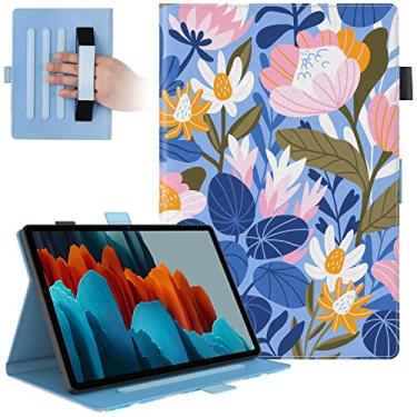 Imagem de Capa para tablet Galaxy Tab S8 Plus 2022/S7 FE 2021/S7 Plus 2020 Samsung de 12,4 polegadas, capas Dteck com suporte para visualização em vários ângulos para Samsung SM-X800/X806/T730/T736/T738/T970/T975/T978, Flower Garden