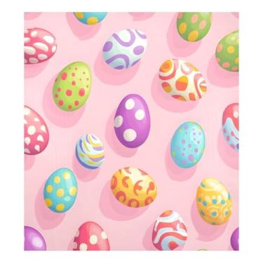 Imagem de Qilmy Capa magnética para máquina de lavar louça, ovos de páscoa, 58 x 66 cm, capa decorativa para geladeira para porta da frente, adesivo magnético, máquina de lavar, painel de geladeira, decalque