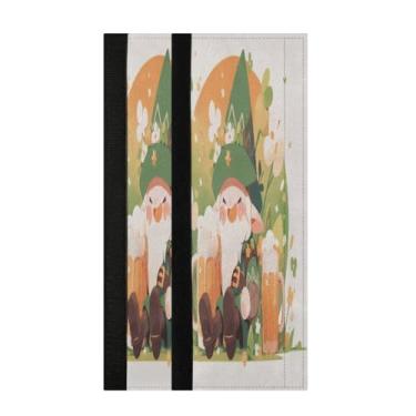 Imagem de Burbuja Conjunto de 2 capas de maçanetas de geladeira de cerveja St. Patrick Gnomo, lavável, forno, micro-ondas, antiderrapante, 35,5 x 14 cm