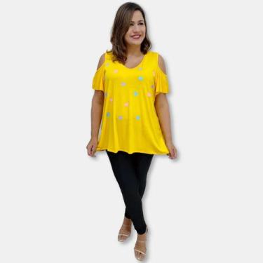 Imagem de Blusa De Malha Ciganinha Viscolycra Plus Size - Sarat Moda Indiana, Es