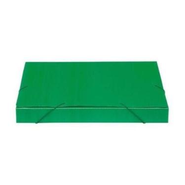 Imagem de Kit com 5 Pasta Polionda 35mm Ofício 24,5cm x 34cm Verde - Polibras