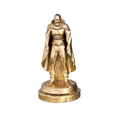 Imagem de Miniatura Religiosa Exu Marabô e Guias em Resina 3D Dourada 5 cm