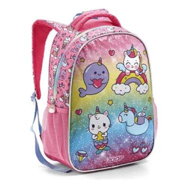 Imagem de Mochila Escolar Unicornio Gatinho Cute Zoop Cor:Unicornio - Seanite, U