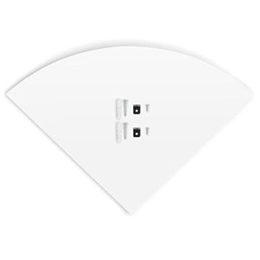 Imagem de Cosiki Prateleira de Canto Flutuante Rack de Armazenamento Elegante para Organizar a Decoração do Escritório Doméstico, Estantes de Parede Brancas de PVC Premium para Cantos de 90 Graus