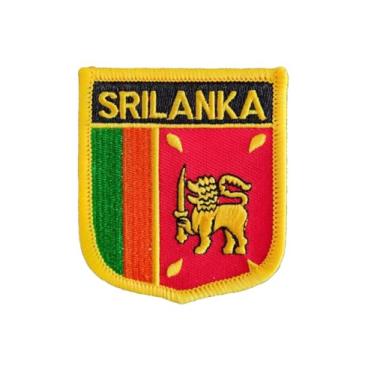 Imagem de Ysmzzmsy 1 peça de adesivos de bandeira multinacional peltate (7 x 6 cm) bordado com ferro ou costurado, tático, militar, nacional multinacional (Sri Lanka)