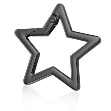 Imagem de Mosquetão em forma de estrela, clipe de chaveiro de estrela de metal, pentagrama, porta-chaves de liga de zinco, porta-chaves para carteira, cinto, acampamento, pesca, caminhadas, acessórios ao ar