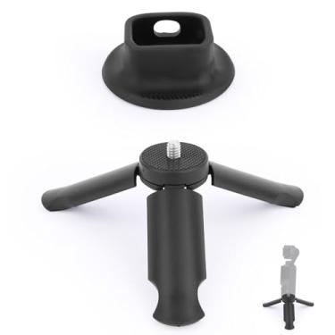 Imagem de Mini tripé para DJI Osmo Pocket 3 e 2, suporte de mesa com base de suporte antiderrapante, suporte compacto para tripé de mesa para DJI Osmo Pocket 3, acessórios (preto)