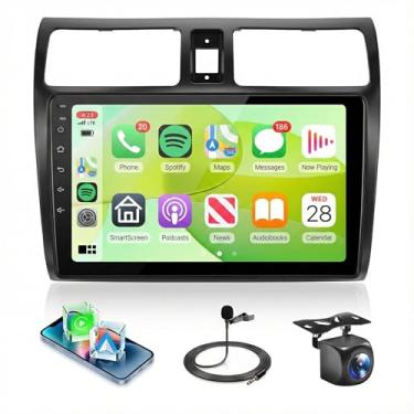 Imagem de 8Core Qual-comm Sna-pdragon Chip [4G + 64G] Android 15 estéreo automotivo para Suzuki Swift 2005 2006 2007 2008 2009 2010, sem fio Carplay Android auto, GPS 5G-WiFi, câmera de backup IPS Touch Screen