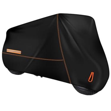 Imagem de Enzeno Capa de motocicleta para todas as estações universal clima à prova d'água proteção ao ar livre ajuste reflexivo motocicletas veículo ciclomotor scooter, 245.1 cm x 104.1 cm x 127.0 cm