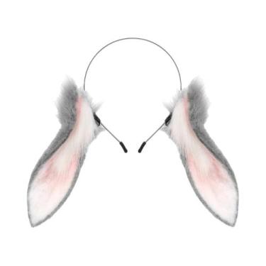 Imagem de Tiara De Orelhas De Coelho Em Pelúcia Sintética, Acessório Para Fantas