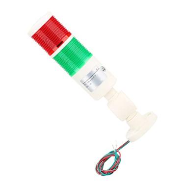 Imagem de Generic BEM-50-2T-D Luz de Advertência LED 24V DC para Trabalhadores da Construção Civil Material de Base Dobrável Vermelho e Verde Luz de Advertência de Metal de de Máquina para Atividades Ao Ar